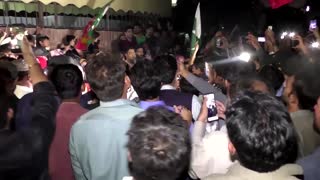 Imran Khan's supporters protest outside hospital