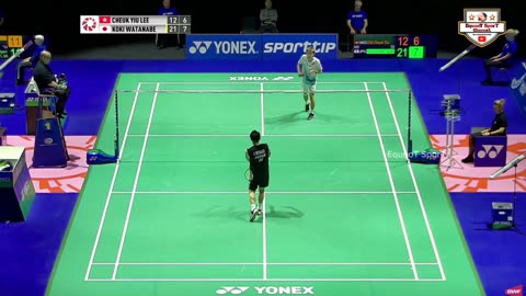 highlights - cheuk yeu lee vs koki watanabe - Swiss open 2023