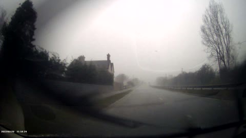 Storm & Hail on A5 between Lichfield and Brownhills, UK - 20.02.2022