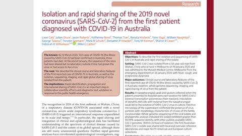 Pseudoscience: the isolation and sequencing of SARS-COVID-2