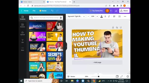 Make a professional Thumbnail for YouTube using Canva