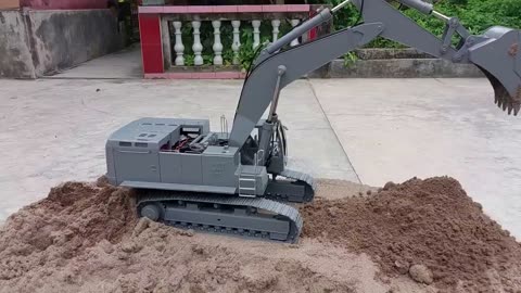Test my homemade RC Excavator from PVC - Cat 390F 1/14 Scale