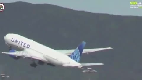 United Airlines Boeing 777 lost a tire during takeoff from San Francisco International Airport