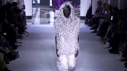 Naomi Campbell walks for Lanvin at Paris Fashion Week