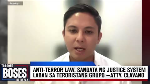 Anti-Terror Law, sandata ng justice system laban sa teroristang grupo —Atty. Clavano