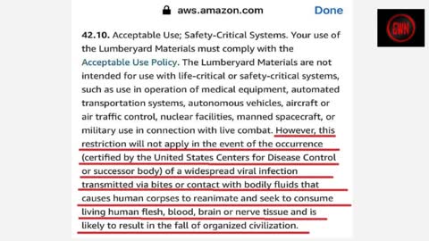 AMAZON TERMS OF SERVICE ZOMBIE