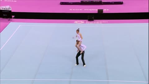 Russia win Gold in the Mixed Pair - Dynamic - Acrobatic Gymnastics - Baku 2015