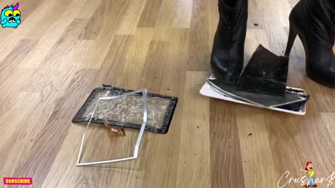 Crushing Ipad with Heel