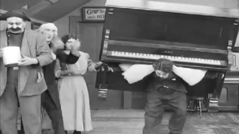 Charlie Chaplin- Piano Delivery- 1914 Ultra High Definition