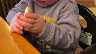 10-Month-Old Has Hilarious Reaction First Time Trying Lemon