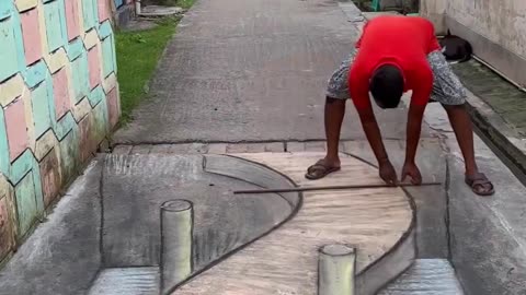 3D Illusion Hand Drawing Easy Trick