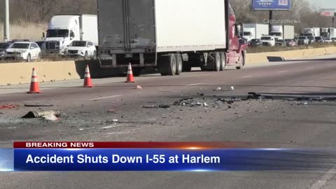 2 injured after car goes airborne, flips on I-55
