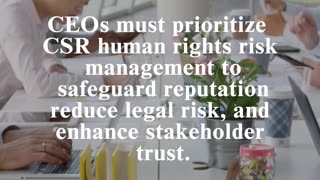CEO Business Insights: CSR Human Rights Risk Management