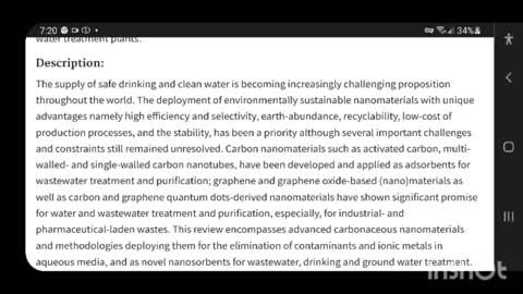 Advanced Nanomaterials For Water Treatment Comprising Carbon Nanotubes, Carbon And Graphene Quantum Dots And Graphene-Based Nanomaterials - Being Used For Water "Treatment" Worldwide #WatchTheWater