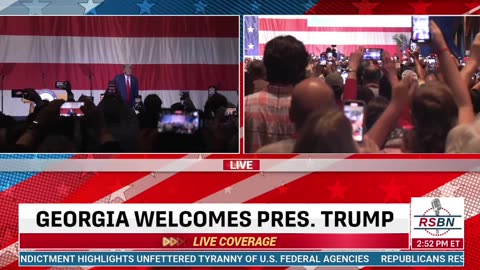 "The Next President of the United States" - FULL HOUSE and STANDING OVATION for Trump in Georgia