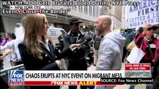WATCH: AOC Gets Brutally Booed During NYC Press Event, “Close The Border”