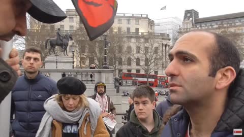 Lefty's get triggered over american flag Trafalgar square 11/01/2020 PART 7