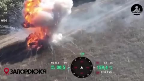 💥 Destruction of BMP of the Russian Armed Forces in the Zaporizhya direction.