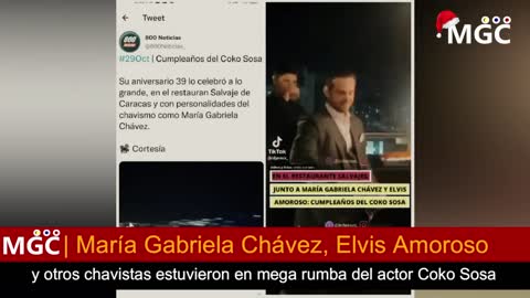 🚨ÚLTIMA HORA🔥 María Gabriela Chávez, y otros chavistas estuvieron en mega rumba del actor Coko Sosa