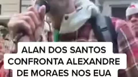 20221114 - Allan dos Santos confronta Alexandre de Moraes em NY