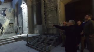 Zelensky visits historic Odesa cathedral damaged by Russian strike
