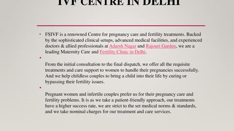 Why FSIVF - Best IVF Centre & Abortion Centre in Delhi