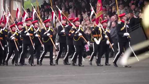 Queen Camilla visits the Royal Lancers