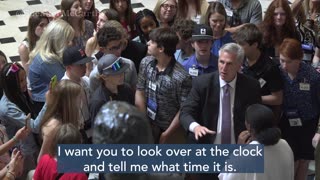 Raw Footage: Speaker McCarthy Gives Students a Tour of the Capitol
