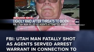 BREAKING NEWS 🗞️ MAN KILLED DURING FBI RAID IN CONNECTION WITH THREATS AGAINST BIDEN & OTHER OFFICIALS