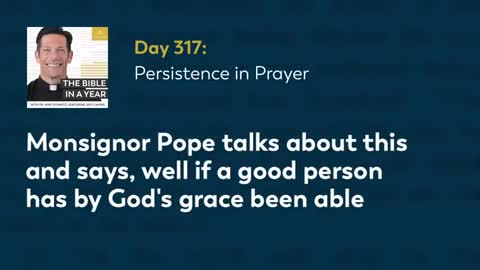 Day 317: Persistence in Prayer — The Bible in a Year (with Fr. Mike Schmitz)