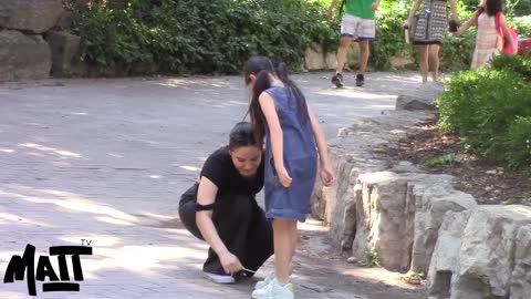 Little Girl Can't Tie Her Shoes. What Happens Is Shocking