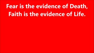 Godliness | Fear is the evidence of Death, - RGW Teaching