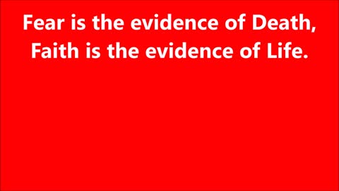 Godliness | Fear is the evidence of Death, - RGW Teaching