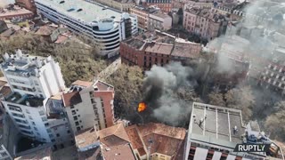 France: Drone captures thousands of protesters rallying in Toulouse against Macron's pension reform