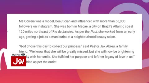 Former Miss Brazil Gleycy Correia Passes Away | Breaking News
