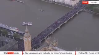 massive protests in London, United Kingdom, in support of Palestine.