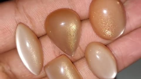 Buy Peach Moonstones Online at CabochonsForSale