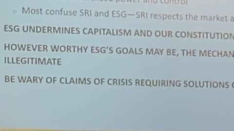 Marlo Oaks: St. George Utah (5/11/23) talking about ESG