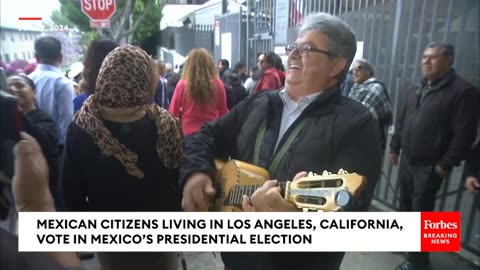 Mexican Citizens Living In Los Angeles, California, Vote In Mexicos Presidential Election