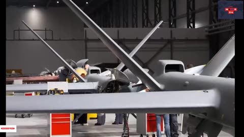 Super Heavy attack drone that was developed by Russian drone-maker Kronshtadt with a V-shaped tail