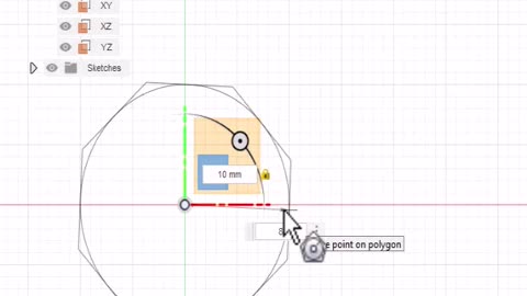 Fusion360: Circumscribed Polygon