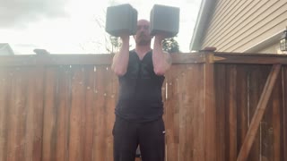 Cinder Block Shoulder Workout