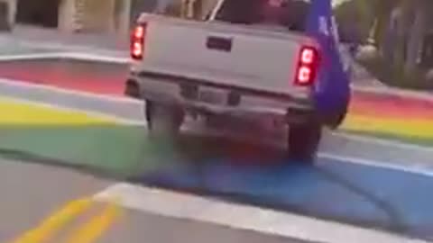 Florida man does burnouts over LGBTQ pride crosswalk