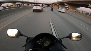 Car Swerves at Passing Motorcycles