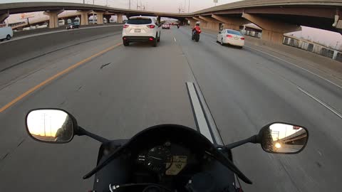 Car Swerves at Passing Motorcycles
