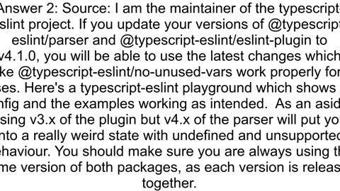 typescripteslintnounusedvars false positive in type declarations