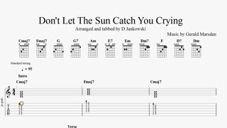 How to play Don't Let The Sun Catch You Crying