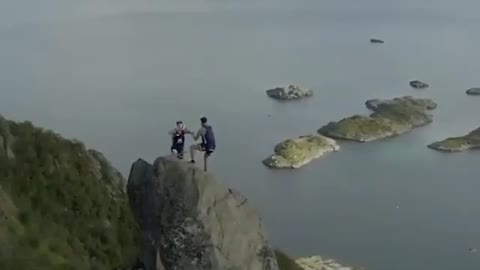 Volleyball on top of one of Norway’s most spectacular locati