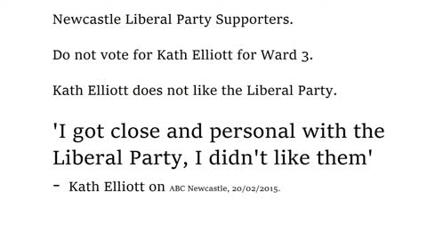 TINLA 100: Ward 3 By Election - Kath Elliott Does Not Like Liberals