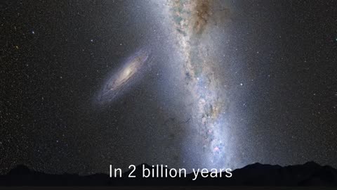 Milky Way and Andromeda Collision - Time Lapse